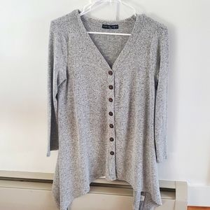 SUPER SOFT LIGHTWEIGHT BUTTON UP V-NECK CARDIGAN WOMENS SIZE SMALL